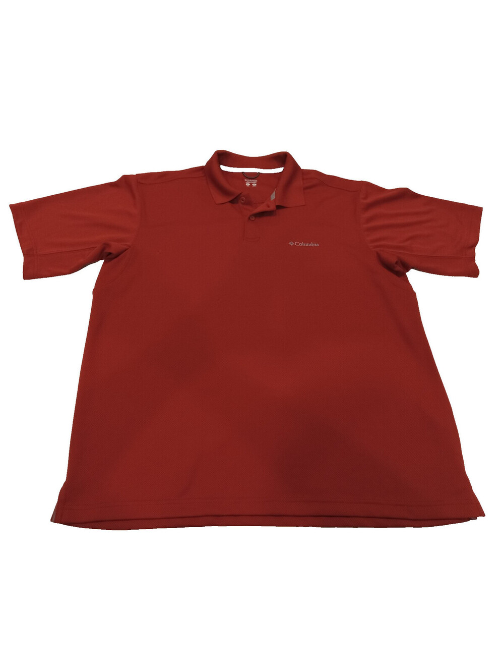 Columbia Utilizer Polo Shirt Mens Large Red Omni-Shade Performance Golf Top L